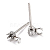 Non-Tarnish 304 Stainless Steel Stud Earring Settings STAS-B004-02P-A-2