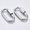 Tarnish Resistant 304 Stainless Steel Screw Carabiner Lock Charms LS-STAS-N087-25B-01-1
