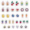 32Pcs 16 Style 3D Printed ABS Plastic Imitation Pearl Beads KY-SZ0001-42-1