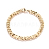 Unisex 304 Stainless Steel Curb Chain/Twisted Chain Bracelets STAS-D0002-40G-1