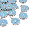 Platinum Plated Alloy Enamel Charms ENAM-S118-04Z-P-4
