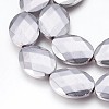 Electroplated Non-magnetic Synthetic Hematite Beads Strands G-P392-V02-2