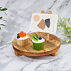 Wood Round Plant Saucer AJEW-WH0473-07A-5