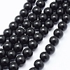 Natural Black Onyx Beads Strands G-E469-08-6mm-1