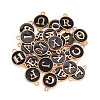 26Pcs Alloy Enamel Letter A~Z Connector Charms FIND-TAC0028-14B-2