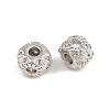 Brass Micro Pave Clear Cubic Zirconia Beads KK-CBA78C7-06P-2