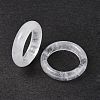 Natural Quartz Crystal Plain Band Ring RJEW-P044-01A-09-3