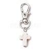 Synthetic Turquoise Cross Pendant Decorations HJEW-JM01531-02A-1