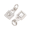 Brass Micro Pave Cubic Zirconia Pendants KK-B167-18P-2
