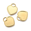304 Stainless Steel Pendant Cabochon Settings STAS-P245-09G-2