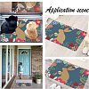 Linen Polyester and Rubber Ground Mat AJEW-WH0142-019-5