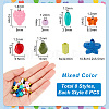 48Pcs 8 Style Spray Painted Alloy Beads FIND-PH0010-93-2