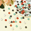 4 Sets 4 Colors Initial Letter A~Z Alphabet Enamel Charms ENAM-YW0004-53-5