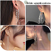 2 Pairs 925 Sterling Silver Hoop Earring Findings STER-BBC0007-15-5