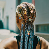 24Pcs Alloy Enamel & Iron Braiding Hair Pendants Decoration Clips PALLOY-AB00050-6