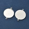 Flat Round Brass Connector Cabochon Settings KK-K414-13C-S-2