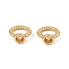 Brass Bead Cap Pendant Bails KK-D106-08G-1