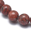 Natural Sesame Jasper/Kiwi Jasper Bead Stretch Bracelets BJEW-K212-A-037-3