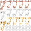 SOFPLATE 24Pcs 3 Colors Brass Screw On Clip-on Earring Findings KK-SP0001-19-1