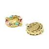 Brass Cubic Zirconia Connector Charms KK-K346-14G-2