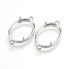 Brass Cabochon Connector Settings KK-K196-26P-1