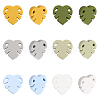 CHGCRAFT 12Pcs 6 Colors Food Grade Eco-Friendly Silicone Beads SIL-CA0002-54-1