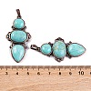 Synthetic Turquoise Pendants G-Q158-04-04-3