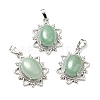 Natural Green Aventurine Pendants G-B033-03P-23-1