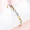 304 Stainless Steel Cuff Bangles BJEW-B150-01GP-1