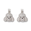 Brass Micro Pave Cubic Zirconia Pendants KK-M240-12G-1