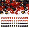 2 Sets 2 Colors Natural Black Agate & Red Agate Beads G-TA0001-46-1