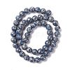 Natural Blue Calcite Beads Strands G-K317-A22-4