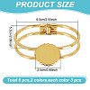 6Pcs 2 Colors Brass Bangle Makings FIND-GO0002-78-2