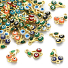 50Pcs Brass Enamel Connector Charms KK-CJ0001-83-3