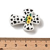 Cross with Sunflower Food Grade Silicone Focal Beads SIL-D006-01-3