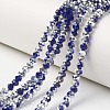 Electroplate Transparent Glass Beads Strands EGLA-A034-T6mm-M09-1