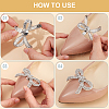 6Pcs 3 Styles Bowknot Alloy Rhinestone Shoe Decorations FIND-CP0002-22A-6