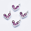 Brass Micro Pave Cubic Zirconia Charms ZIRC-J040-08P-NR-1