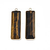 Natural Tiger Eye Pendants G-S359-386D-2