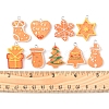 18Pcs 9 Styles Christmas Theme Opaque Resin Pendants RESI-FS0001-40-6