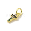 Brass Micro Pave Cubic Zirconia Charms KK-M283-20H-02-2