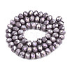 Electroplate Glass Beads Strands EGLA-A034-P4mm-B05-2