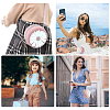 DIY Sew on PU Leather Daisy Flower Pattern Round Multi-Use Crossbody/Shoulder Bag Making Kits DIY-WH0297-56B-6