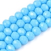 Opaque Solid Color Imitation Jade Glass Beads Strands EGLA-A044-P6mm-D08-1