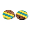 Epoxy Resin & Walnut Wood Pendants RESI-N039-121A-2