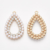ABS Plastic Imitation Pearl Pendants PALLOY-T071-074-2
