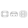 Preciosa® MAXIMA Crystal Sew-On Cups X-PRC-SC10-20050-S-6
