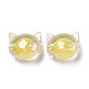 UV Plating Rainbow Iridescent Acrylic Beads OACR-H015-05C-2