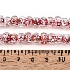 Luminous Handmade Silver Foil Glass Beads Strands FOIL-N029-02B-03-5