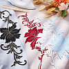 Peony Polyester Embroidery Ornament Accessories PATC-WH0008-04B-4
